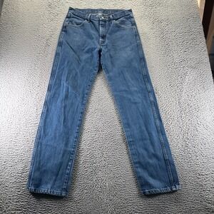 Rustler Jeans Mens 32x32 Blue Cotton Denim Straight Leg Travel Workwear Faded